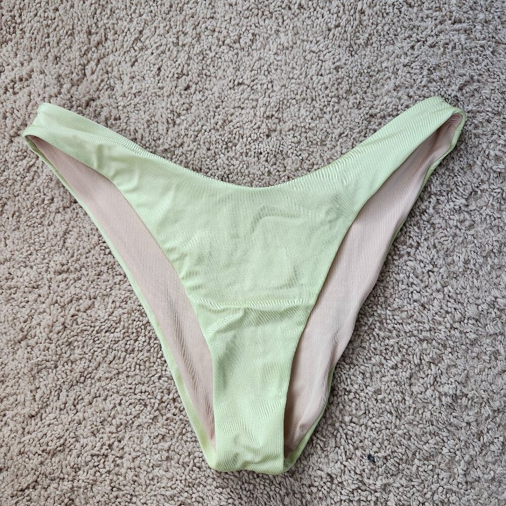 Victoria Secret Mini Tanga High Leg Cheeky Brazilian Bottom Shine Green M